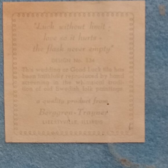 Swedish Folk Art Ceramic Tiles Berggren Trayner  Handcrafted Decorative Art - Picture 7 of 16